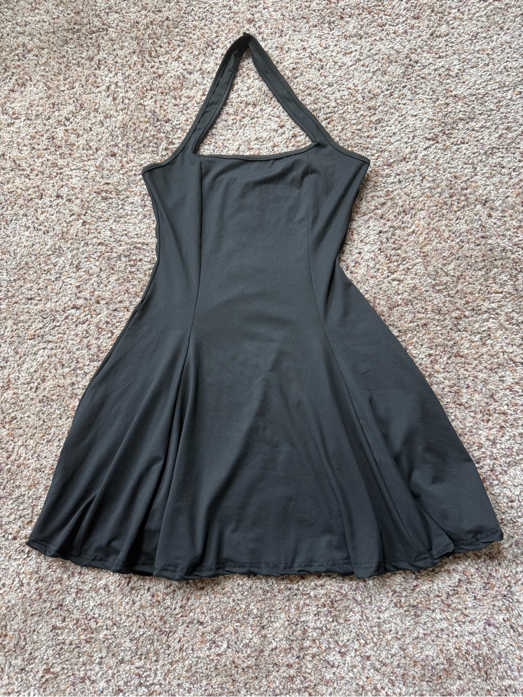 Black Halter Skater Dress - Classic Women's Dress